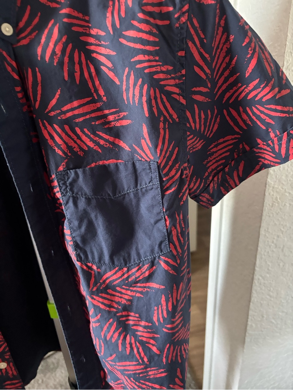 Arizona Jean Company Navy Shirt with Red Print